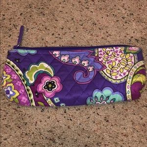 very bradley pencil/makeup brush  pouch